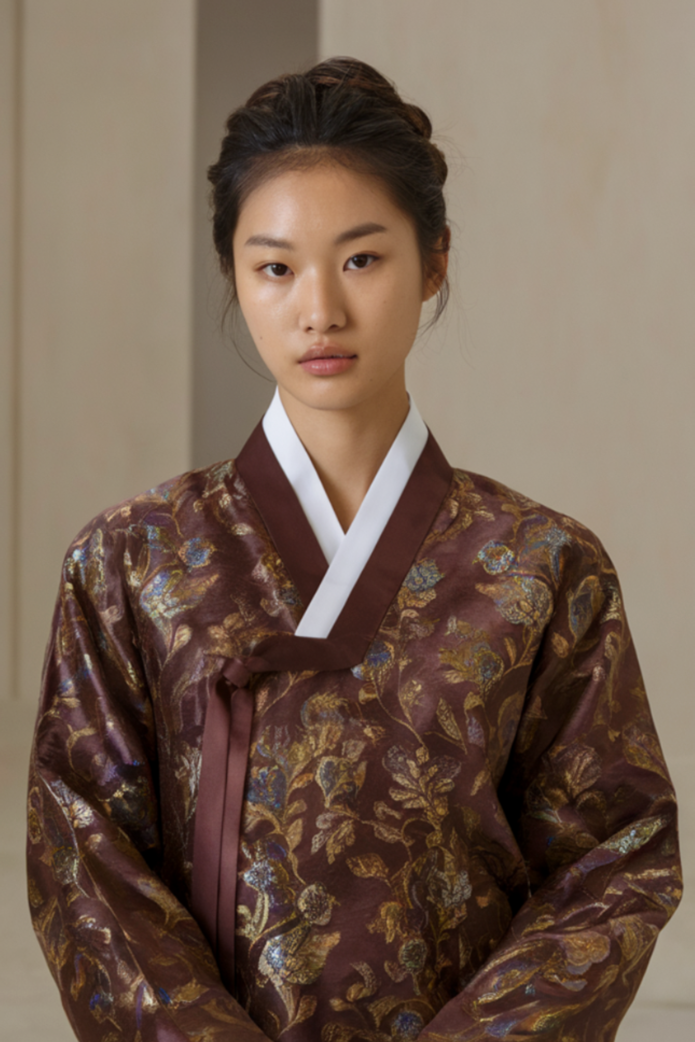 elegant-brown-floral-brocade-hanbok-design-korean-traditional-dress