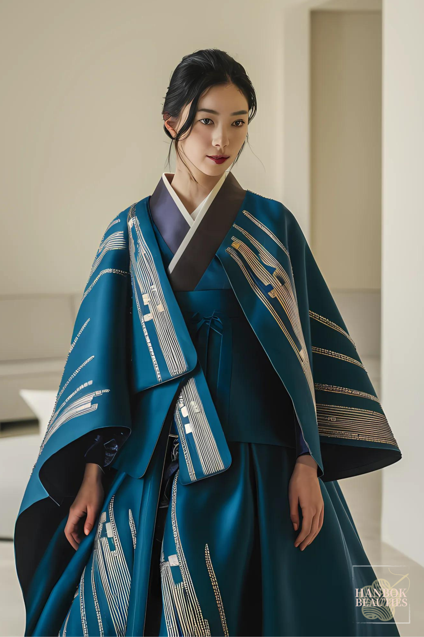 hanbok-beauty-modern-blue-metallic-slim-silhouette-embroidered-details