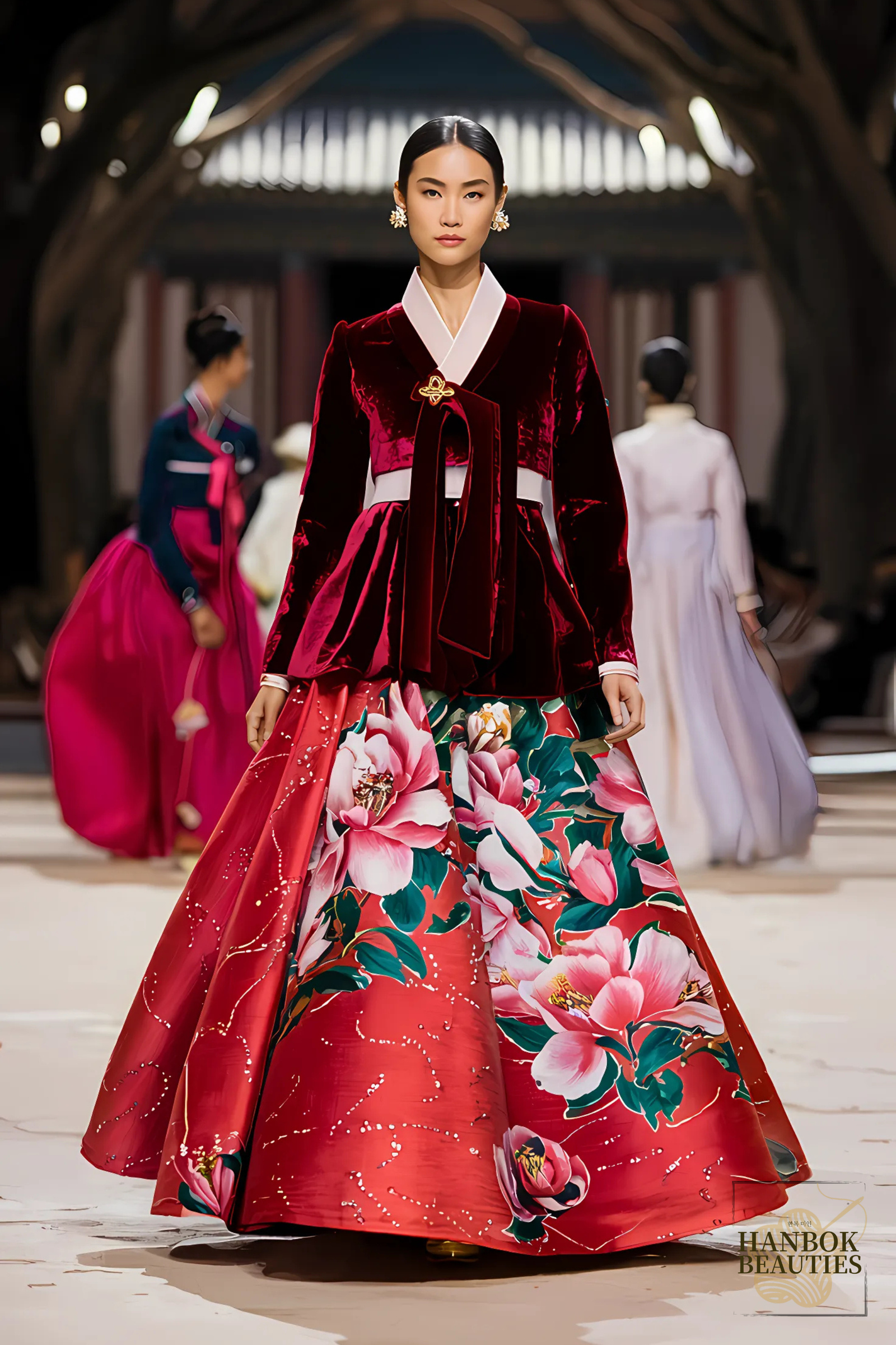 winter-hanbok-womens-hanbok-camellia-velvet-red-traditional-modern-luxury-design